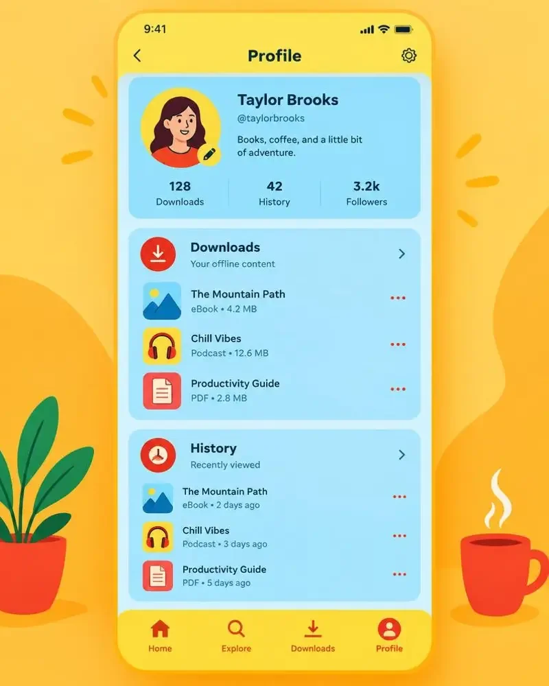 51短剧 APP 我的页面：缓存与观看记录